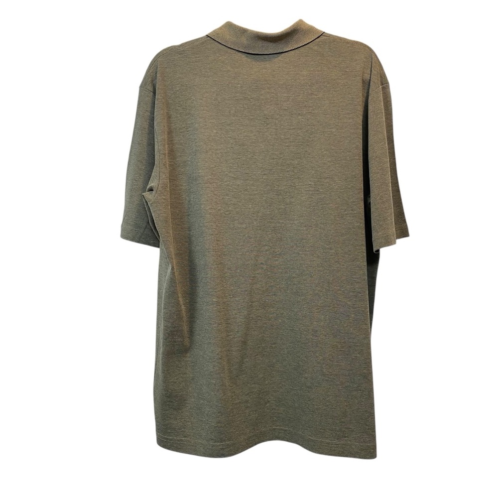 AXCESS Men's size large Gray/Olive Polo Shirt with Horizontal Stripe Detail - Picture 4 of 6